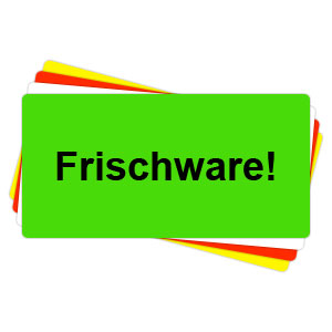 Versandaufkleber - Frischware - V035 51x25 mm - leuchtgrün