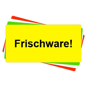 Versandaufkleber - Frischware - V035 100x50 mm - leuchtgelb