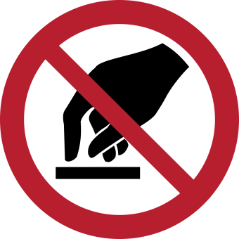 P010 - Berühren verboten - selbstklebend 