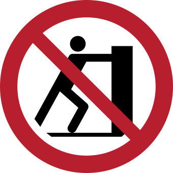 P017 - Schieben verboten - selbstklebend 