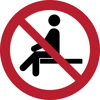 P018 - Sitzen verboten - selbstklebend 