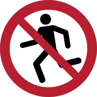 P048 - Laufen verboten - selbstklebend 