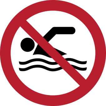 P049 - Schwimmen verboten - selbstklebend 