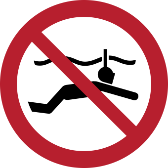 P050 - Schnorcheln verboten - selbstklebend 