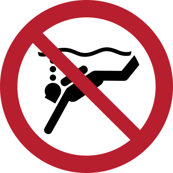P051 - Geräte-Tauchen verboten - selbstklebend 