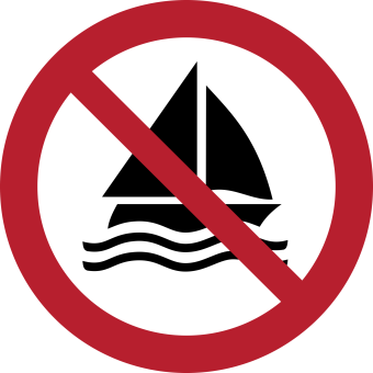 P053 - Segeln verboten - selbstklebend 