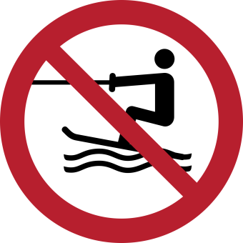 P058 - Wasserski-Aktivitäten verboten - selbstklebend 
