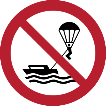 P066 - Parasailing verboten - selbstklebend 