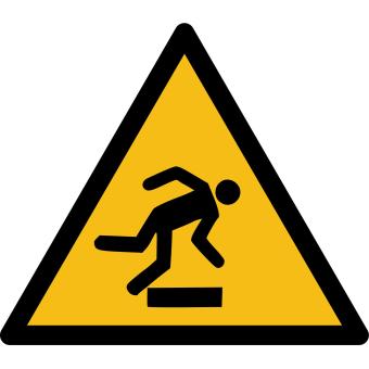 W007 - Warnung vor Hindernissen am Boden - selbstklebend 