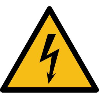 W012 - Warnung vor elektrischer Spannung - selbstklebend 