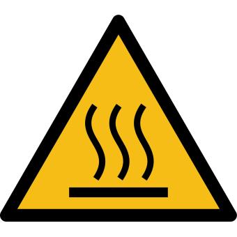 W017 - Warnung vor heißer Oberfläche - selbstklebend 