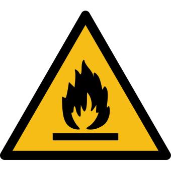 W021 - Warnung vor feuergefährlichen Stoffen - selbstklebend 