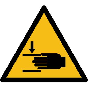 W024 - Warnung vor Handverletzungen - selbstklebend 