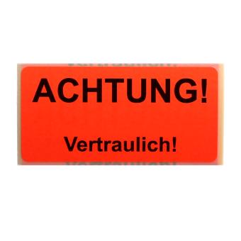 Versandaufkleber - Achtung - vertraulich - V037 