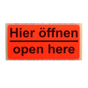 Versandaufkleber - Hier öffnen - V042 