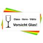 Versandaufkleber - Vorsicht Glas - V020