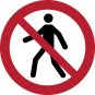 P004 - Für Fußgänger verboten - selbstklebend P004 - Für Fußgänger verboten - selbstklebend