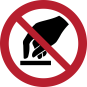 P010 - Berühren verboten - selbstklebend P010 - Berühren verboten - selbstklebend