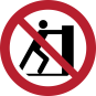 P017 - Schieben verboten - selbstklebend P017 - Schieben verboten - selbstklebend