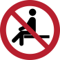 P018 - Sitzen verboten - selbstklebend P018 - Sitzen verboten - selbstklebend
