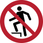 P019 - Aufsteigen verboten - selbstklebend P019 - Aufsteigen verboten - selbstklebend