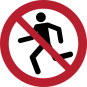 P048 - Laufen verboten - selbstklebend P048 - Laufen verboten - selbstklebend