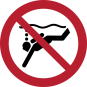 P051 - Geräte-Tauchen verboten - selbstklebend P051 - Geräte-Tauchen verboten - selbstklebend
