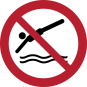 P052 - Kopfsprung verboten - selbstklebend P052 - Kopfsprung verboten - selbstklebend