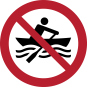 P055 - Muskelbetriebene Boote verboten - selbstklebend P055 - Muskelbetriebene Boote verboten - selbstklebend