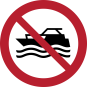 P056 - Maschinenbetriebene Boote verboten - selbstklebend P056 - Maschinenbetriebene Boote verboten - selbstklebend