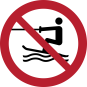 P058 - Wasserski-Aktivitäten verboten - selbstklebend P058 - Wasserski-Aktivitäten verboten - selbstklebend