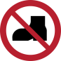 P060 - Tragen von Straßenschuhen verboten - selbstklebend P060 - Tragen von Straßenschuhen verboten - selbstklebend