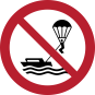 P066 - Parasailing verboten - selbstklebend P066 - Parasailing verboten - selbstklebend