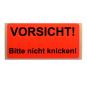 Versandaufkleber - Vorsicht - bitte nicht knicken - V029